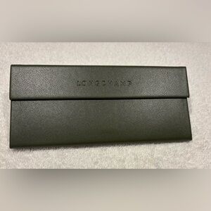 Longchamp Olive Green Folding Eyeglasses Case